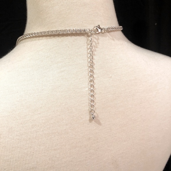 Abalone Shell Swirl Bib Necklace Earrings Set - Picture 5 of 5